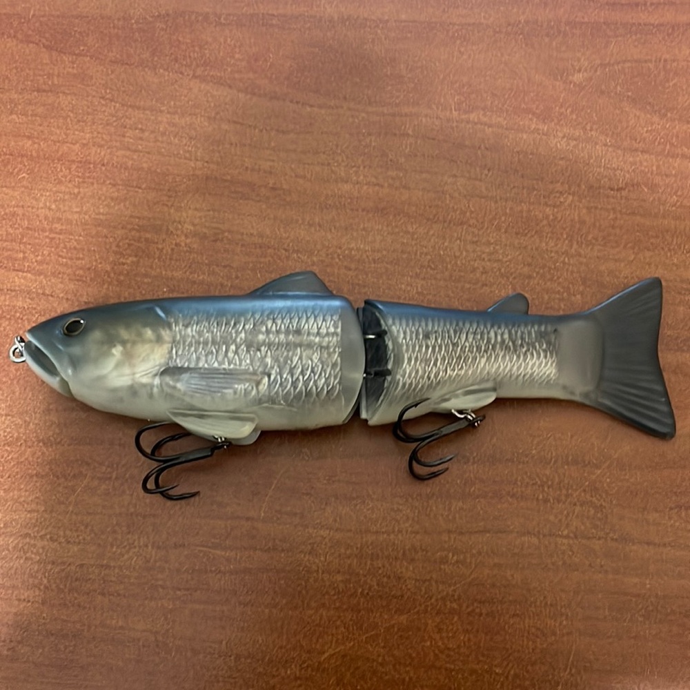 Deps slide swimmer 175 glide bait in butch brown gizzard shad color.